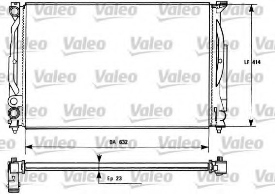 VALEO 731258 Radiator, engine cooling